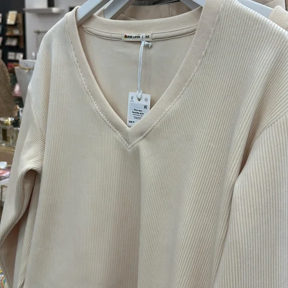 Marine Layer Cord Velour V-Neck Sweatshirt - Picture 4 of 5